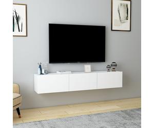 Skye Decor, Denby - White, meuble TV, blanc, 100 % aggloméré, 160 x 31,4 x 29,6 cm