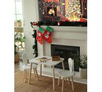 Skye Decor, ensemble de deux chaises Bunny - Blanc, tables pour enfants, ensemble de tables pour enfants, blanc, MDF, 50 x 60 x 45 cm