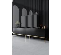 Skye Decor, Lord - Black, Gold, Meubles TV, noir, 180 x 47 x 30 cm