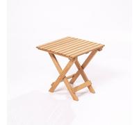 Skye Decor, My019, table basse de jardin, 100% bois de hêtre, marron, 40 x 40 x 40 cm