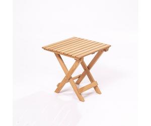 Skye Decor, My019, table basse de jardin, 100% bois de hêtre, marron, 40 x 40 x 40 cm