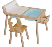 Skye Decor, Roll and Chair - Blue, table pour enfants, bleu, 100 % PIN, 53 x 52 x 74 cm