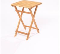 Skye Decor, table de jardin haut de gamme 100 % hêtre, 60 x 72 x 60 cm | Non vernie, traitée avec une lasure à base d'eau | Design traditionnel et rustique, couleur marron.
