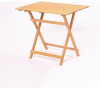 Skye Decor, table de jardin haut de gamme 100 % hêtre, 80 x 72 x 60 cm | Non traitée, peinture de protection pour bois à base d'eau | Design traditionnel et rustique, couleur marron.