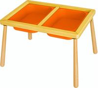 Skye Decor, Table - Orange, Table pour enfants, 100 % PIN, Orange, 53 x 74 x 52 cm