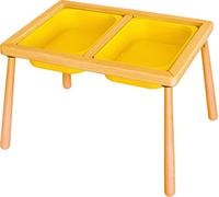 Skye Decor, Table - Yellow, table pour enfants, 100 % PIN, jaune, 53 x 74 x 52 cm