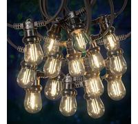 SKYLANTERN Guirlande Guinguette 100M 100 Bulbes Filament Blanc Chaud - Guirlande Lumineuse Ampoule E27 Transparente à Intensité Variable - Guirlande Guinguette Led bulbes filament