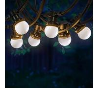 SKYLANTERN® Guirlande Guinguette 10M Blanc IP65 - Guirlande Electrique Exterieur 10 Bulbes Blanc - Guirlande Guinguette Exterieur Decoration Romantique, Chic, Déco pour Jardin et Patio
