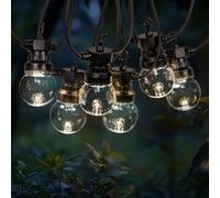 SKYLANTERN Guirlande Guinguette 10M Transparent- Guirlande Electrique Exterieur 10 Bulbes Transparents - Guirlande Guinguette Exterieur Decoration Romantique, Chic, Déco pour Jardin et Patio