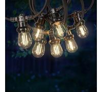SKYLANTERN Guirlande Guinguette 20M 20 Bulbes Filament Blanc Chaud - Guirlande Lumineuse Ampoule E27 Transparente - Guirlande Guinguette Led Filament rétro