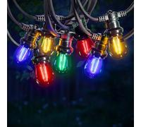 SKYLANTERN Guirlande Guinguette 20M 20 Bulbes Filament Rouge Bleu Jaune Vert - Guirlande Lumineuse Ampoule E27 Multicolore
