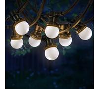 SKYLANTERN Guirlande Guinguette 20M Blanc IP65 - Guirlande Electrique Exterieur 20 Bulbes - Guirlande Guinguette Exterieur Boheme Déco pour Domaines et Parcs