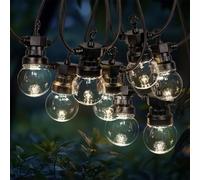 SKYLANTERN Guirlande Guinguette 30M Transparente - Guirlande Lumineuse Exterieure LED Blanc chaud 30 bulbes - Guirlande Guinguette Exterieure de 30M + 3M de cable