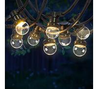 SKYLANTERN Guirlande Guinguette 30M Transparente IP65 - Guirlande Lumineuse Extérieur 60 Bulbes Dimmables - Guirlande Exterieure Etanche pour Décoration de Jardin, Maison et Façade
