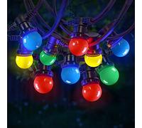 SKYLANTERN Guirlande Guinguette 50M Multicolore IP65 - Guirlande Electrique Exterieur 50 Bulbes Rouge Bleu Jaune Vert - Guirlande Guinguette Exterieur Boheme Déco pour Domaines et Parcs