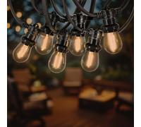 SKYLANTERN Guirlande Guinguette 5M Ambrée IP65 - Guirlande Lumineuse Extérieur 10 Bulbes Ambrée - Guirlande Exterieure Etanche pour Décoration de Jardin, Maison et Façade