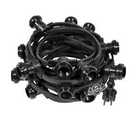 SKYLANTERN Guirlande Guinguette IP65 10m Noire Raccordable - Guirlande Lumineuse pour Ampoule E27 20 Douilles - Guirlande Guinguette Extérieure pour Terrasse Jardin Bar