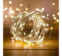 SKYLANTERN Guirlande Led Argent 8M - Guirlande Lumineuse Led 80 Leds - Guirlande Leds pour deco chambre, déco de Noël, ambiance poétique et romantique