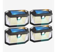 SKYLANTERN® Lampe Solaire Exterieur à Détecteur de Mouvement en Lot de 4 - Applique Murale Exterieur Spot 202 LED Haute Puissance 600 Lumens - Lampe solaire exterieur detecteur de mouvement 3 modes