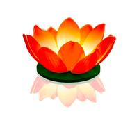 SKYLANTERN Lanterne Flottante LED Orange - Lanterne LED Nymphea - Lampe Flottante Nénuphar pour Décoration Extérieure Mariage, Piscine, Décor Extérieur Flottant