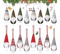 Skylety 8 Pièces Poupée Gnomes Noël Peluche Scandinave Faites Main | Ornements Suspendus pour Arbre, Décorations de Fête de Noël, Père Noël Suédois, Poupées Elfe Style Scandinave