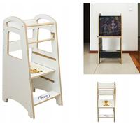 Skyline Tour debout et d'apprentissage Bébé à partir de 1 an Montessori Learning Tower Tabouret pour enfants Kitchen Helper Chaises hautes pour enfants Réglable en hauteur avec tableau noir