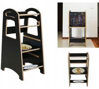 Skyline Tour debout et d'apprentissage Bébé à partir de 1 an Montessori Learning Tower Tabouret pour enfants Kitchen Helper Chaises hautes pour enfants Réglable en hauteur avec tableau noir