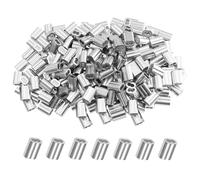 SKYPRO Lot de 200 manchons à sertir en aluminium pour câble métallique, kit de doubles viroles, doubles barillets à sertir, viroles à sertir pour câble (M1.2, 1,2 mm)