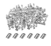 SKYPRO Lot de 200 manchons à sertir ovales en aluminium pour câble métallique (M1,2, 1,2 mm)