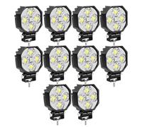 SKYWORLD 10 Pcs Mini Phare de Travail Led 12V 24V, 7 cm 2.8 pouces 16W