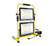 SKYWORLD 300W Projecteur Led Chantier, 30000LM Lampe de Chantier avec Prise | Portable Phare de travail Luminaire Exterieur pour Travaux Atelier Garage Construction, IP66 Etanche 6000K Blanc Froid