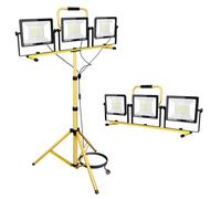 SKYWORLD 300W Projecteur LED sur trépied, 30000LM Lampes de Travail à LED avec Trépied Télescopique, Étanche Éclairage de chantier intérieur et extérieur pour travaux garage jardin chantier