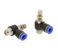 SL "contrôleur de débit de vitesse pneumatique type L 4-12mm OD Tube de tuyau 1/8" 1/4 "3/8" 1/2 "BSP mâle vanne de limite de débit d'air de gaz raccord rapide