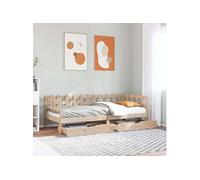 Slaapbank met lades 90x190 cm massief grenenhout3302136