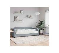 Slaapbank met matras 80x200 cm stof lichtgrijs3197611