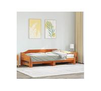 Slaapbank met onderschuifbed 90x200 cm massief grenenhout850907
