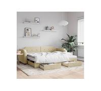 VidaXL 3197692 canapé lit sofa Crème Crème