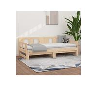 Slaapbank uitschuifbaar massief grenenhout 2x(90x190) cm820292