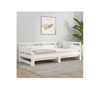 Slaapbank uitschuifbaar massief grenenhout wit 2x(90x200) cm820313