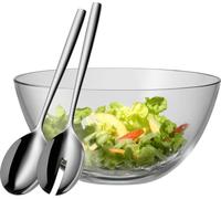 slakom, 3 pièces, couverts à salade 25 cm avec saladier, lavable au lave-vaisselle & verre Gourmet, verre doseur 1 l, verre résistant à la chaleur, graduation pour litres, millilitres, tasses et gramm