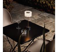 SLAMP lampe de table ACCORDEON BATTERY (Prisme et laiton avec base noire - Lentiflex)