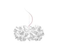 Slamp Clizia Lampe Suspension Mama non Mama, Blanc Câble Rouge