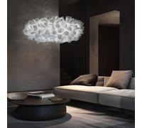 Slamp Clizia Suspension 130 Mama non Mama Pendelleuchte, blanc, câble transparent
