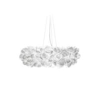 SLAMP lampe à suspension CLIZIA LARGE MAMA NON MAMA BLACK (Câble transparent, rosette blanche - Cristalflex®)