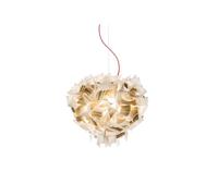 SLAMP Veli Aurea Suspension Blanc/Or Avec Câble Rouge