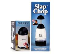 Slap Hachoir original avec lames japonaises en acier inoxydable et grille à fromage,Hachoir manuel et râpe torsadée pour fromage, légumes, et plus encore,Léger et facile à nettoyer