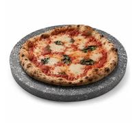 SLATEEX Pierre à Pizza Premium en Stéatite - Pierre Réfractaire Naturelle pour Four, Barbecue, Kamado & Monolith ICON - Idéale pour Pizza, Pain, Tartes Flambées