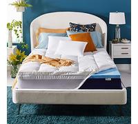 Sleep Innovations Surmatelas Double Couche en Mousse à mémoire de Forme de 10,2 cm, très Grand lit californien, Soutien Moyen, Mousse à mémoire de Forme en Gel rafraîchissant de 5,1 cm + Housse