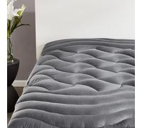 SLEEP ZONE Surmatelas rafraîchissant pour très grand lit, surmatelas matelassé zoné de qualité supérieure, housse de protection élastique, lavable en machine, durable, poche profonde de 20,3 à 53,3 cm