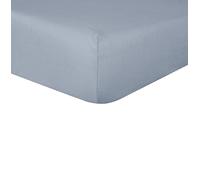 Sleepdown Drap-Housse 100% Pur Coton - Chaud, Confortable, Respirant et Super Doux - Poches Profondes de 32 cm - Gris - Lit Simple